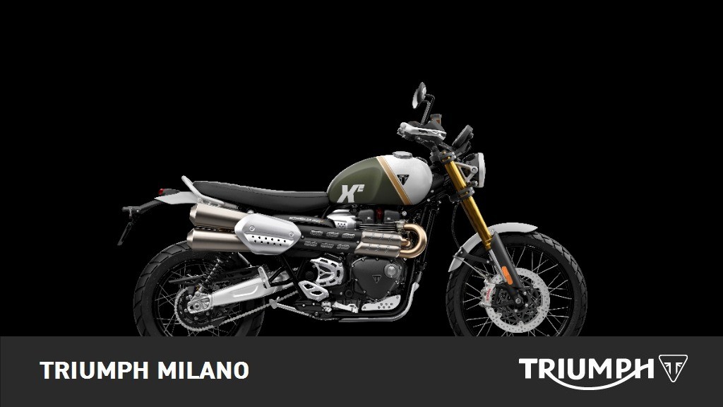 TRIUMPH Scrambler 1200 XE Matt Khaki Green / Matt Crystal White Abs